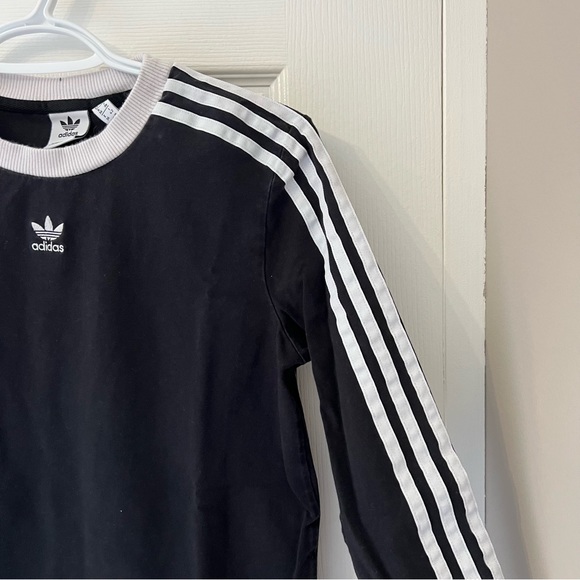Adidas Black 3-Stripe Long Sleeve - Picture 3 of 8